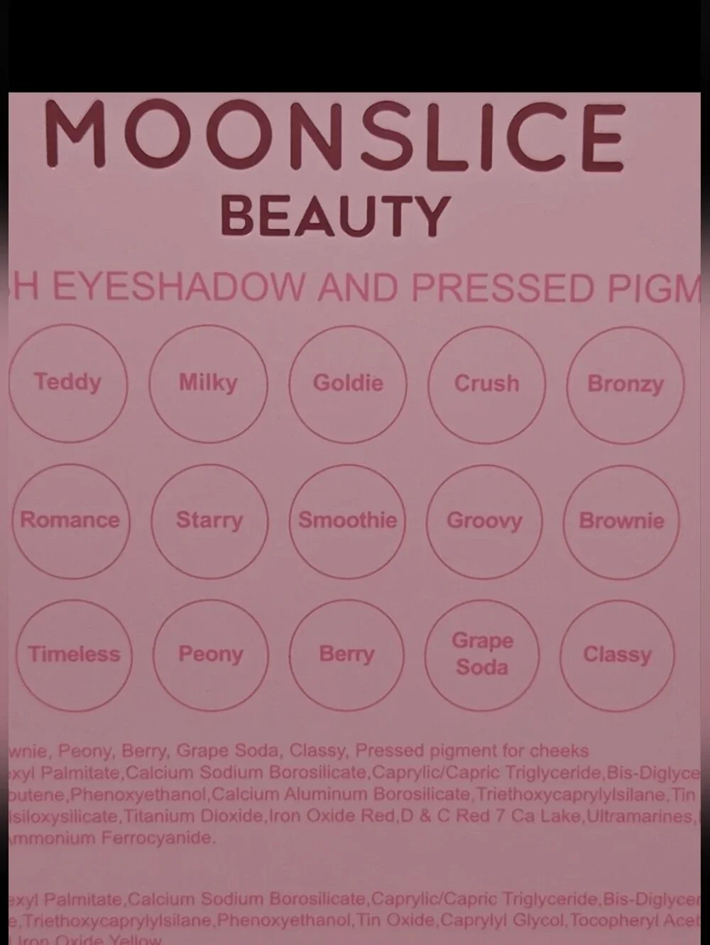 NIB Moonslice Beauty Celestial Crush Eyeshadow & Pressed Pigment Palette